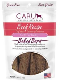 Caru Pet Food Soft 'n Tasty Baked Bars Beef Recipe Grain-Free Dog Treats