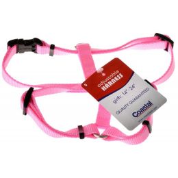 Tuff Collar Nylon Adjustable Harness - Bright Pink