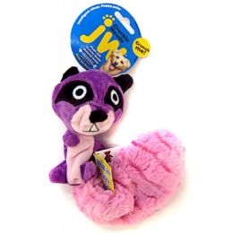 JW Pet Crackle Heads Plush Dog Toy - Ricky Raccoon