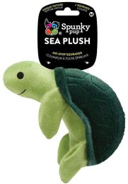 Spunky Pup Sea Plush Turtle Dog Toy