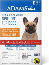 Adams Flea And Tick Prevention Spot On For Dogs 15-30 lbs Medium 3 Month Supply