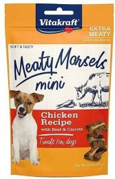 Vitakraft Meaty Morsels Mini Chicken Recipe with Beef and Carrots Dog Treat 1.69oz