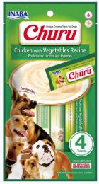 Inaba Churu Chicken with Vegetables Recipe Creamy Dog Treat (size: 4 count)