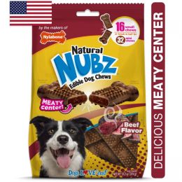 Nylabone Nubz Meaty Center Natural Edible Dog Chews Beef Flavor Small (size: 16 count)