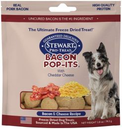 Stewart Bacon Pop-Its Bacon and Cheese Recipe Freeze Dried Dog Treat (size: 2.8 oz)