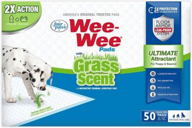 Four Paws Wee Wee Grass Scented Puppy Pads (size: 50 count)