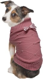 Fashion Pet Flirty Pearl Dog Sweater Pink (size: medium)