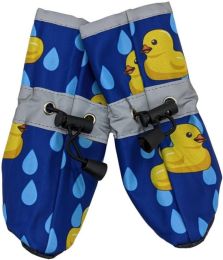 Fashion Pet Rubber Ducky Dog Rainboots Royal Blue (size: small)