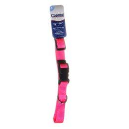 Tuff Collar Nylon Adjustable Collar - Neon Pink (size: 10"-14" Long x 5/8" Wide)