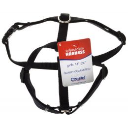 Tuff Collar Nylon Adjustable Harness - Black (size: Small (Girth Size 14"-24"))