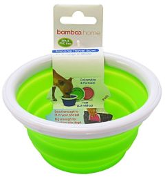Bamboo Silicone Travel Bowl - Assorted (size: 1-Cup Tray)