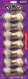 Dingo Meat in the Middle Rawhide Chew Bones (size: Mini - 2.5" (7 Pack))