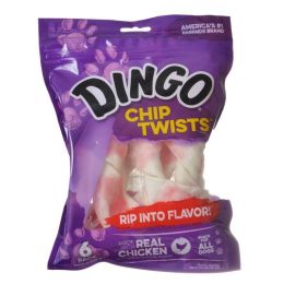 Dingo Chip Twists Meat & Rawhide Chew (size: Small - 3.9 oz (6 Pack))