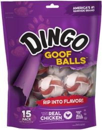 Dingo Goof Balls Chicken & Rawhide Chew (size: Small - 1"(15 Pack))