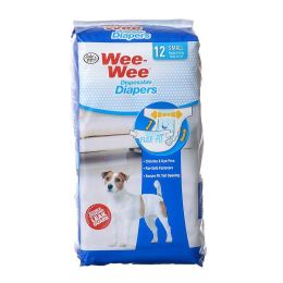 Four Paws Wee Wee Diapers for Dogs (size: 12 Pack - Small (Dogs 8-15 lbs with 13"-19"Waist))