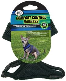Four Paws Comfort Control Harness - Black (size: X-Small - For Dogs 3-4 lbs (11"-13" Chest & 7"-8" Neck))