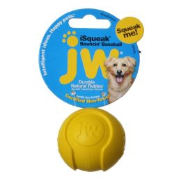JW Pet iSqueak Bouncing Baseball Rubber Dog Toy (size: Small - 2" Diameter)