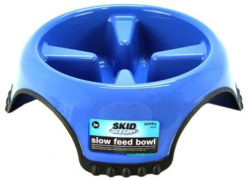 JW Pet Skid Stop Slow Feed Bowl (size: Jumbo - 13" Wide x 3.75" High (10 cups))