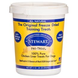 Stewart Pro-Treat 100% Freeze Dried Chicken Liver for Dogs (size: 3 oz)