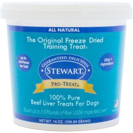 Stewart Pro-Treat 100% Pure Beef Liver for Dogs (size: 14 oz)