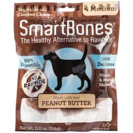 SmartBones Peanut Butter Dog Chews (size: Medium - 5" Long - Dogs 20-40 Lbs (4 Pack))