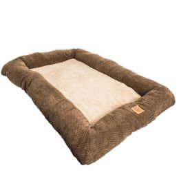 Precision Pet Mod Chic Bumper Bed - Coffee (size: 42" Crates (Pets 90 lbs))