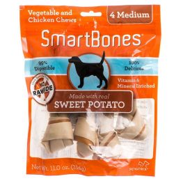 SmarBones - Sweet Potato Flavor (size: Medium - Dogs 26-50 Lbs (4 Pack))