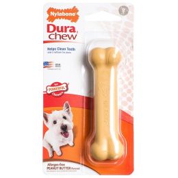 Nylabone Dura Chew Dog Bone - Peanut Butter Flavor (size: Regular)