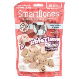 SmartBones DoubleTime Bone Chews for Dogs - Chicken (size: Mini - 16 Pack - (2.5" Long - For Dogs 5-10 lbs))