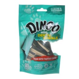 Dingo Dental Spirals Fresh Breath Dog Treats (size: Mini - 21 Pack)