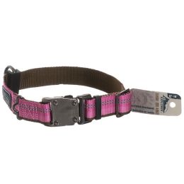 K9 Explorer Reflective Adjustable Dog Collar - Rosebud (size: 12"-18" Long x 1" Wide)