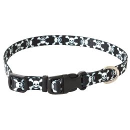 Pet Attire Styles Skulls Adjustable Dog Collar (size: 8"-12" Long x 3/8" Wide)