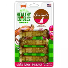 Nylabone Healthy Edibles Flavor Combos Treats - Turkey & Apple (size: Regular - 4 Pack)
