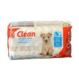 Dog It Clean Disposable Diapers (size: Small - 12 Pack - 8-15 lb Dogs - (13-19" Waist))