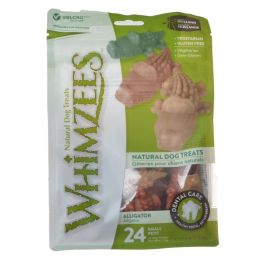 Whimzees Natural Dental Care Alligator Dog Treats (size: Small - 24 Pack - (Dogs 15-25 lbs))