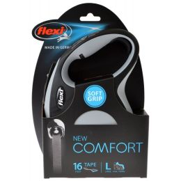 Flexi New Comfort Retractable Tape Leash - Gray (size: Large - 16' Tape (Pets up to 132 lbs))