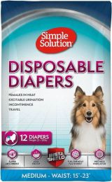 Simple Solution Disposable Diapers (size: Medium - 12 Count - (Waist 16.5"-21"))