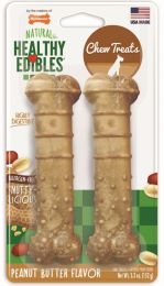 Nylabone Natural Healthy Edibles Peanut Butter Flavor Chew Treats (size: Wolf - 2 Pack)