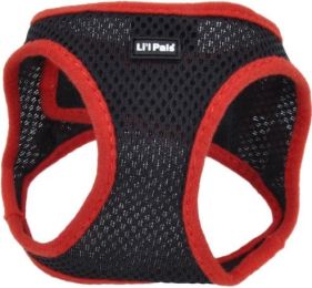Li'L Pals Black Harness with Red Lining (size: X-Small (Neck)