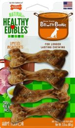 Nylabone Natural Healthy Edibles Broth Bone Chew Treats - Ham Flavor - Small (size: 4 count)
