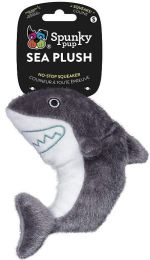 Spunky Pup Sea Plush Shark Dog Toy (size: Small - 1 count)
