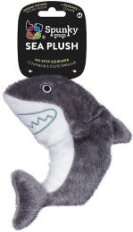Spunky Pup Sea Plush Shark Dog Toy (size: Medium - 1 count)