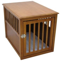 Dog Crate Table (size: Medium/Mahogany)