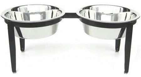 Visions Double Elevated Dog Bowl (size: medium)