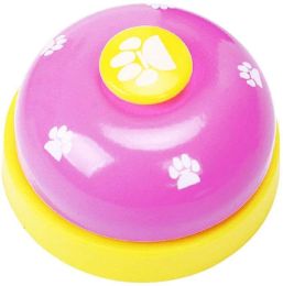 Pet Training Bell Clicker with Non Skid Base, Pet Potty Training Clock, Communication Tool Cat Interactive Device (Color: Pink)