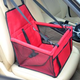 Travel Dog Car Seat Cover Folding Hammock Pet Carriers Bag Carrying For Cats Dogs transportin perro autostoel hond (Color: Red)