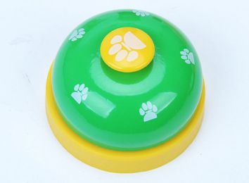 Pet Training Bell Clicker with Non Skid Base, Pet Potty Training Clock, Communication Tool Cat Interactive Device (Color: Green)