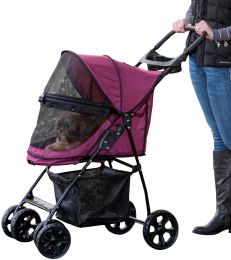 Happy Trails Lite NO-ZIP Pet Stroller (Color: Boysenberry)