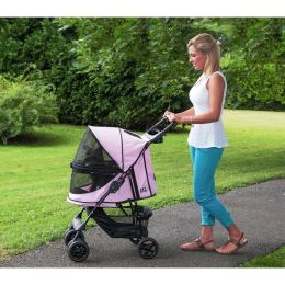 Happy Trails No-Zip Pet Stroller (Color: Pink Diamond)